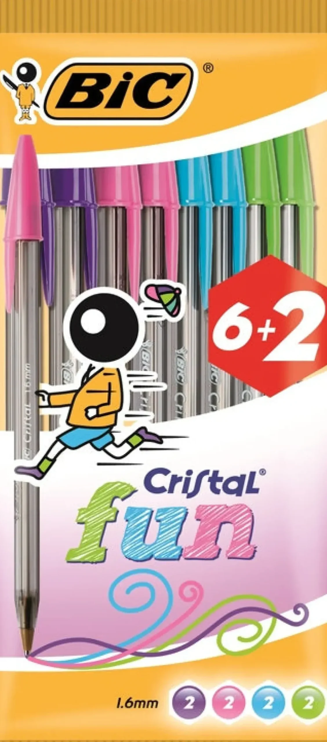 Bic Canetas E Esferográficas|Escrita > Esferográfica Cristal Fun 8 unidades