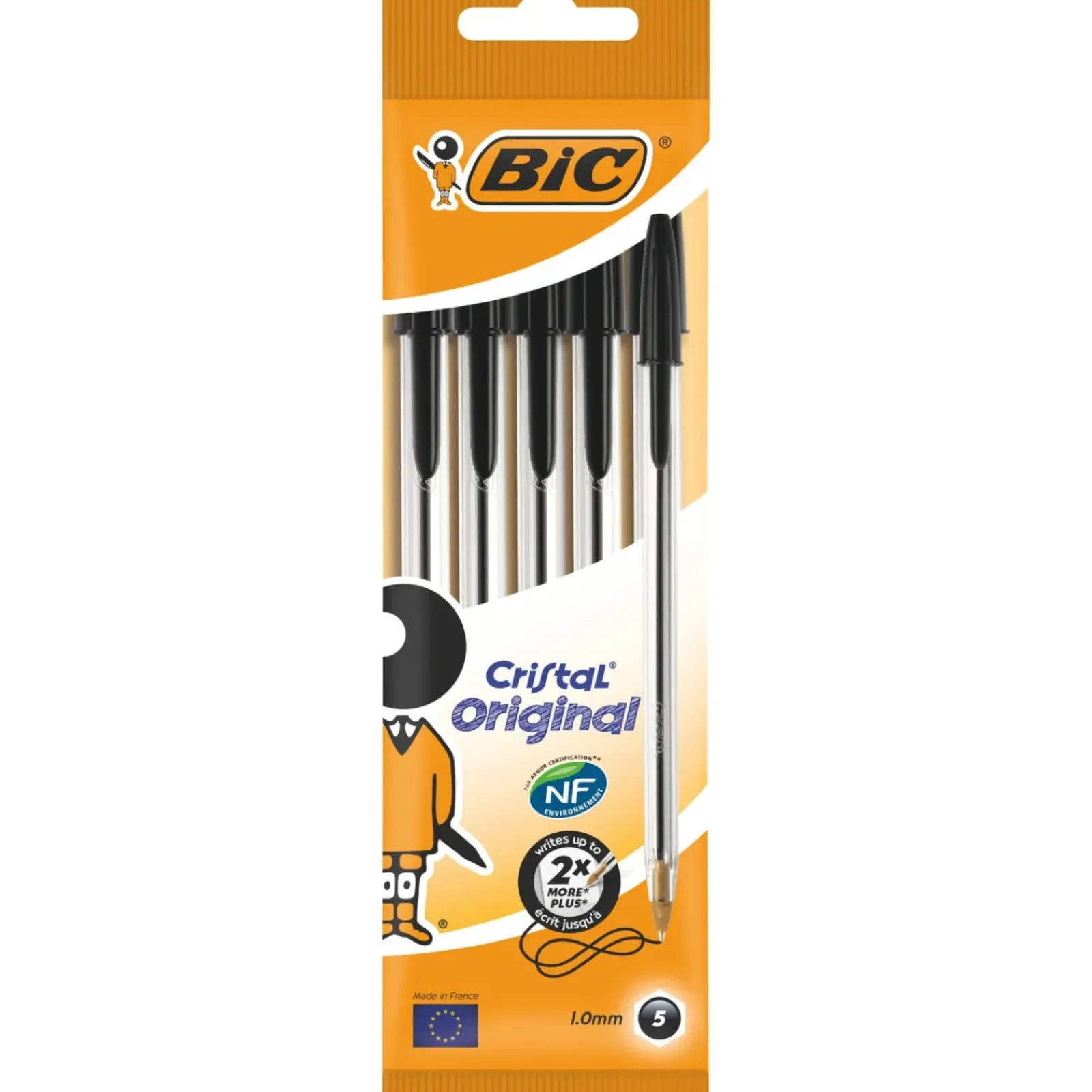 Discount Bic Esferográfica Cristal Medium 5 Unidades Pretas