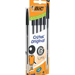 Discount Bic Esferográfica Cristal Medium 5 Unidades Pretas