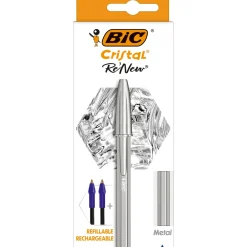 Bic Canetas E Esferográficas|Escrita > Esferográfica Cristal Re'New com 2 Recargas Azul