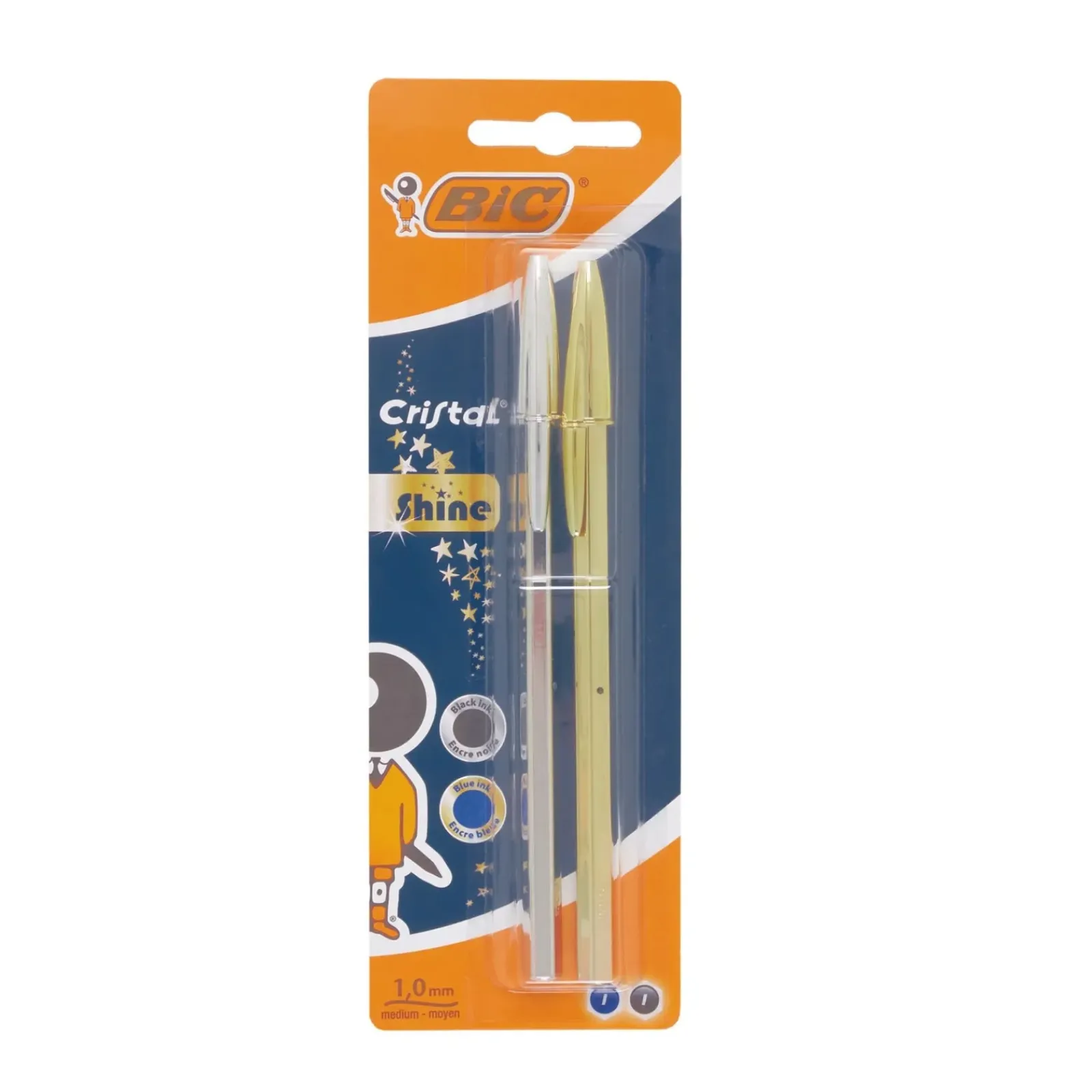 Bic Canetas E Esferográficas|Escrita > Esferográfica Cristal Shine Dourada e Prateada