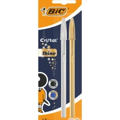 Bic Canetas E Esferográficas|Escrita > Esferográfica Cristal Shine Dourada e Prateada