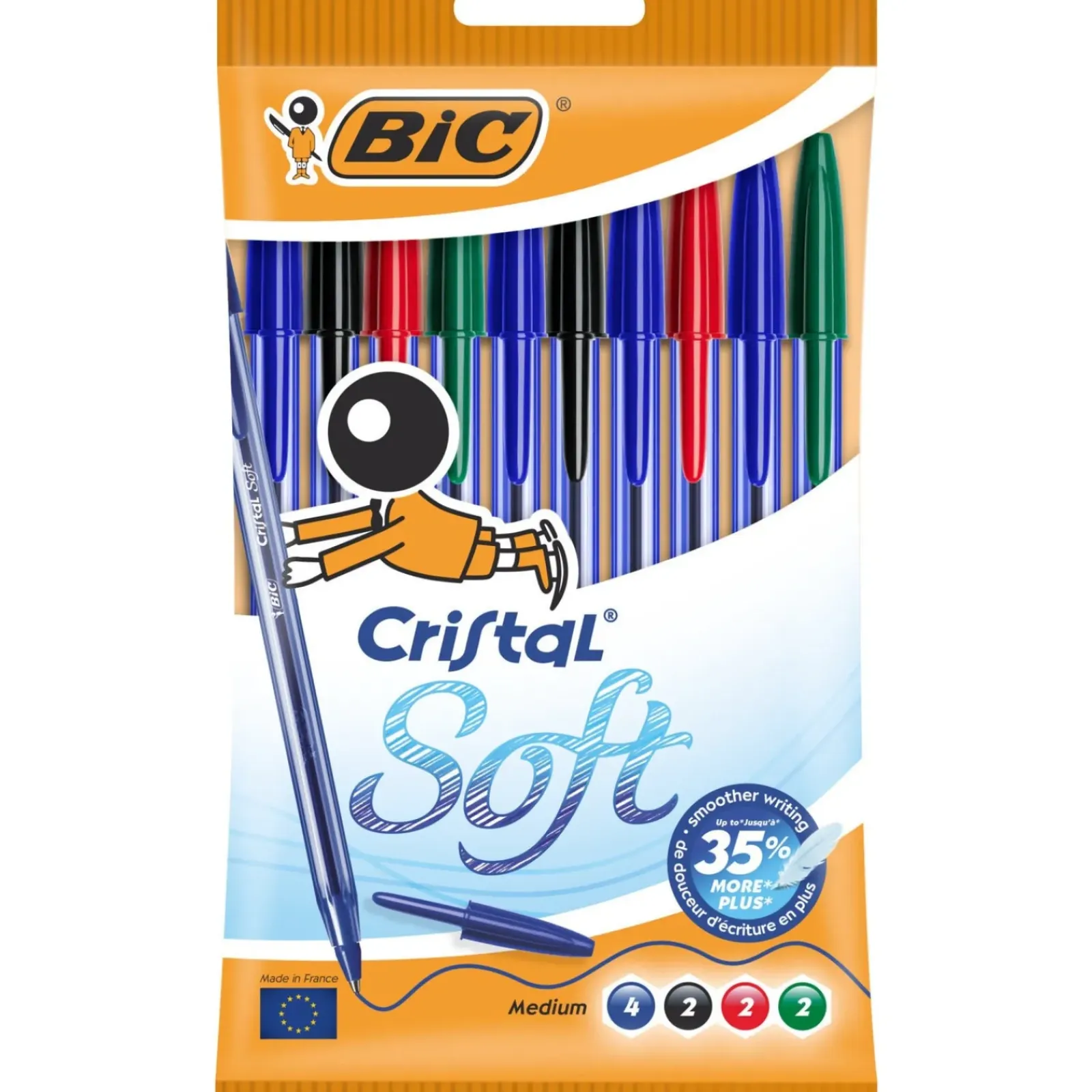 New Bic Esferográfica Cristal Soft 10 unidades (várias cores)