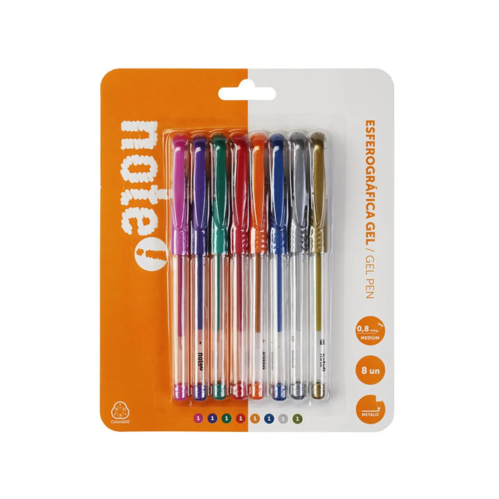 Outlet Note! Esferográfica de Tinta Gel Metálica
