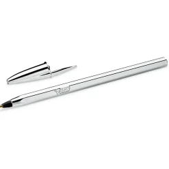 Hot Bic Esferográfica Prateada Cristal - Preto
