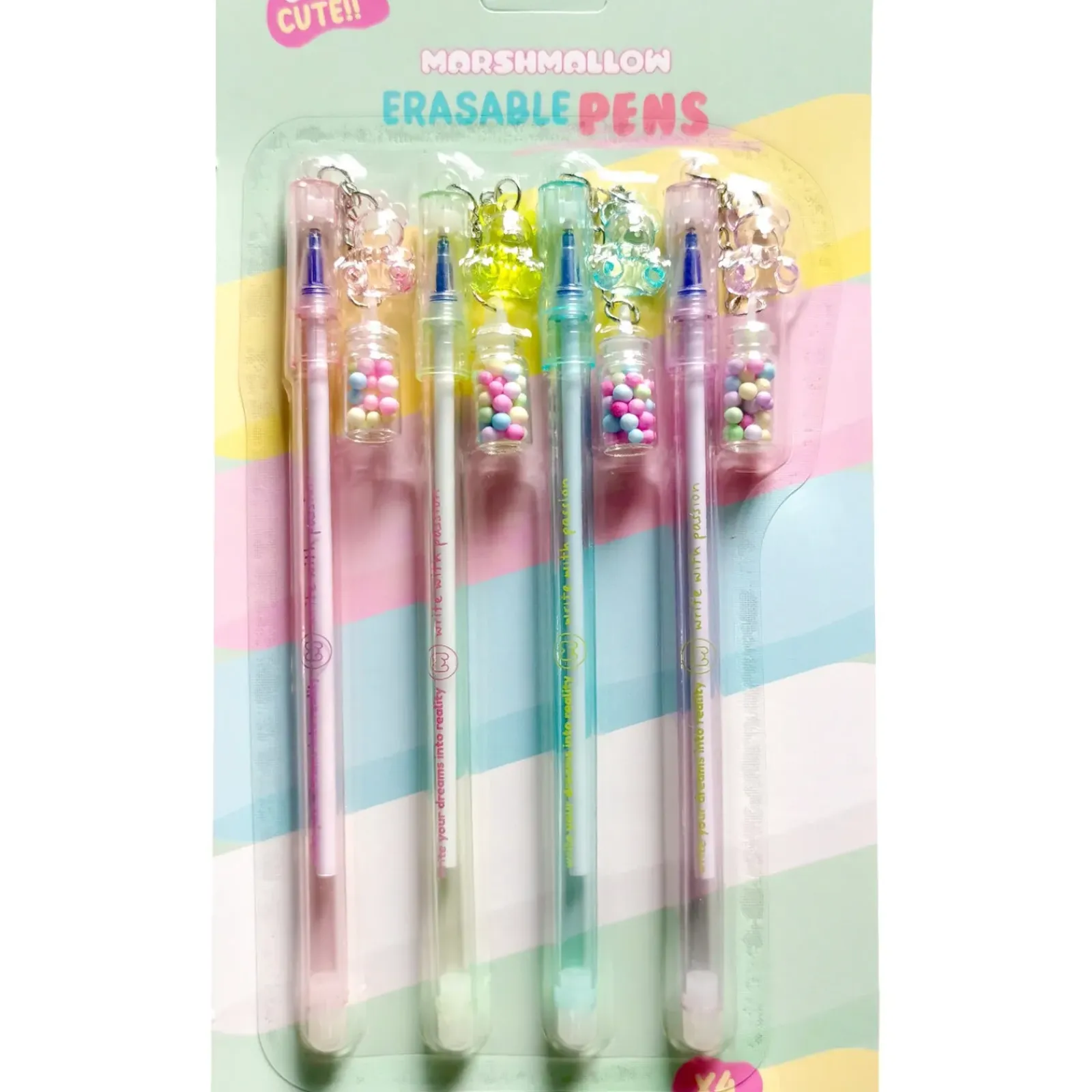 Marshmallow Canetas E Esferográficas|Escrita > Esferográfica Tinta Apagavel 4 Unidades