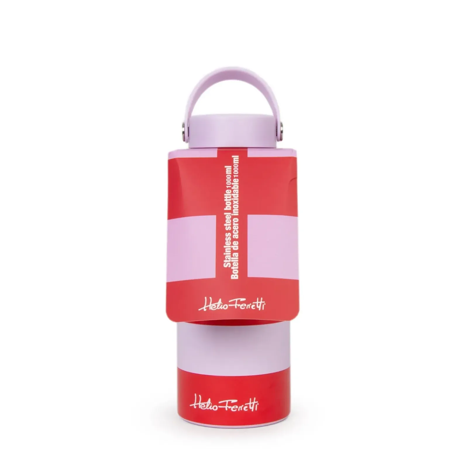 Sale Helio Ferretti Garrafa Cap. 1L - Red And Pink Stripe