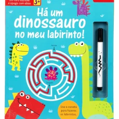Porto Editora Atividades > Há um Dinossauro no Meu Labirinto! - Um Livro Escreve e Apaga com Abas