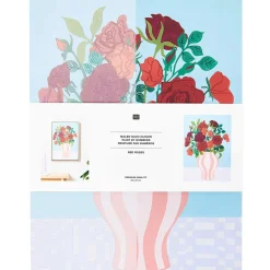 Outlet Rico Design Kit Pintura Por Números - Jarra de Rosas