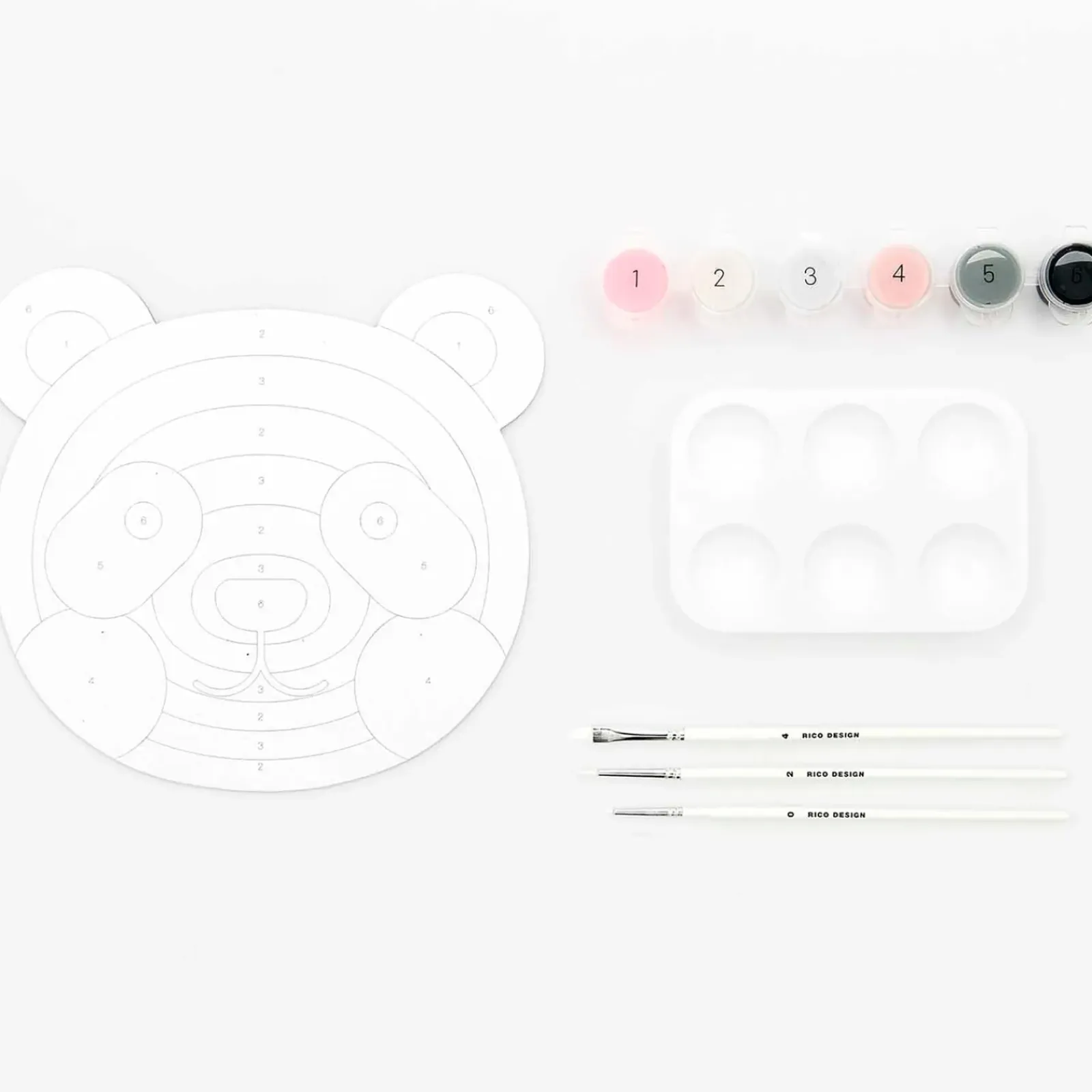 Rico Design Molduras E Quadros > Kit Pintura Por Números - Kids Panda