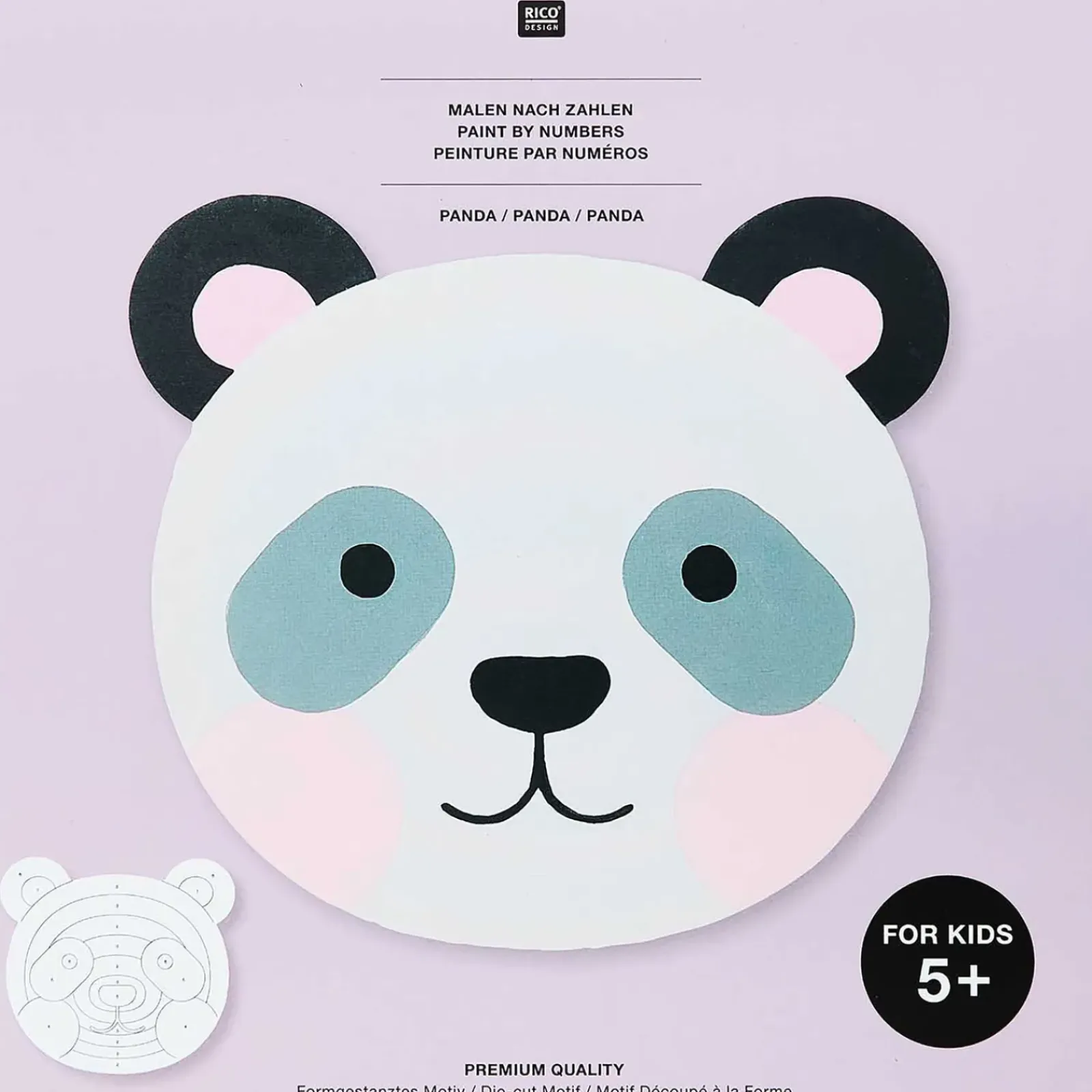 Rico Design Molduras E Quadros > Kit Pintura Por Números - Kids Panda