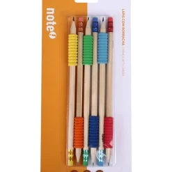 Hot Note! Lapis Com Borracha Com Grip 6 Unidades