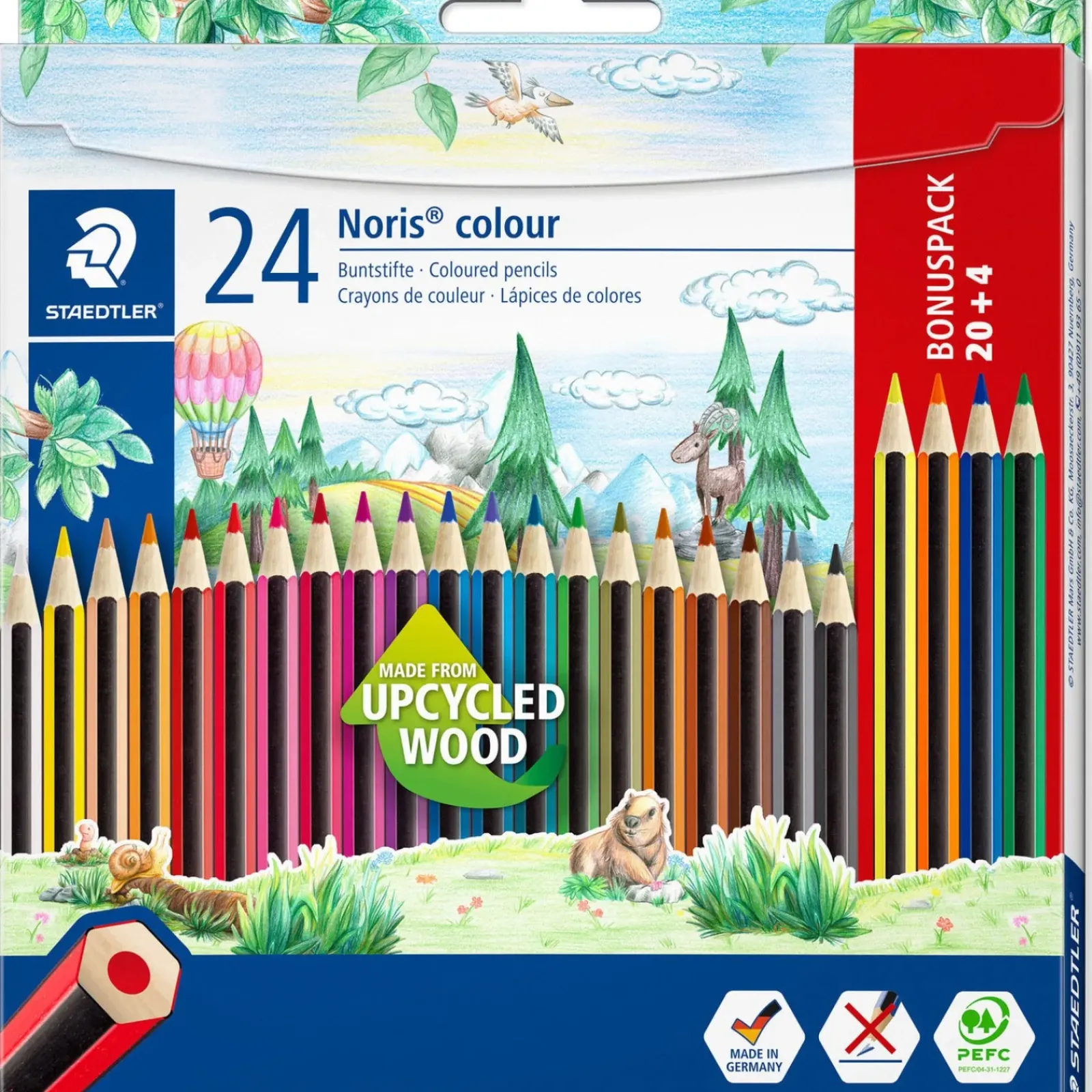 Staedtler Lápis De Cor E Cera|Lápis Cor E Cera > Lapis Cor Noris 20+4 Unidades