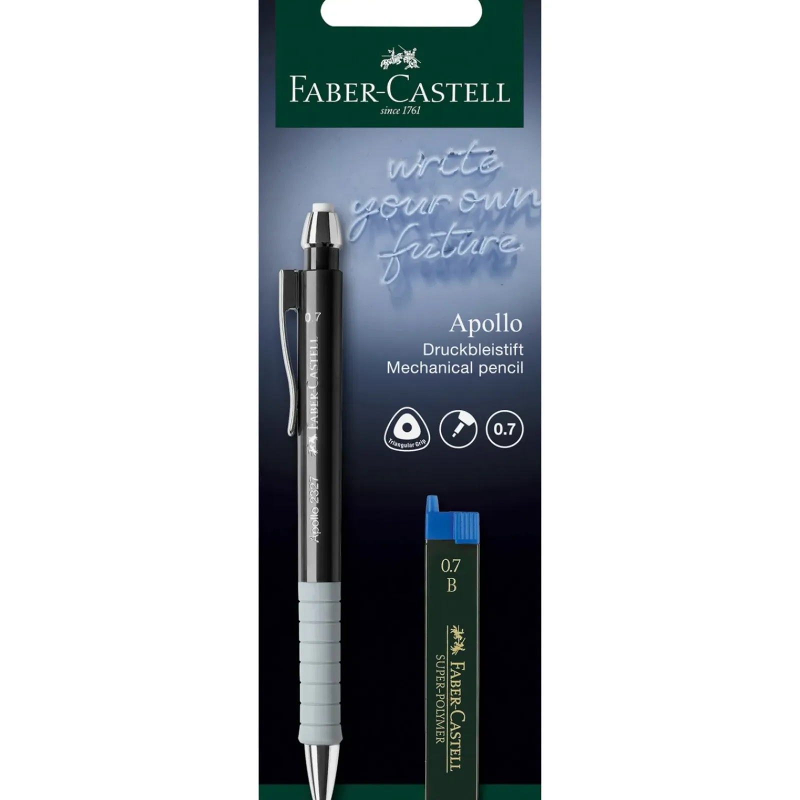 Faber Castell Lápis E Lapiseiras|Escrita > Lapiseira Apollo 0,7Mm Sort Faber Castel