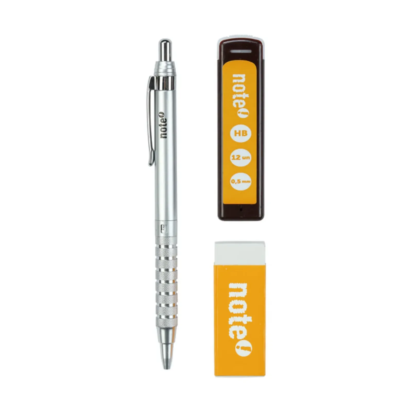 Note! Lápis E Lapiseiras|Escrita > Lapiseira 0.5mm com 12 Minas HB e Borracha