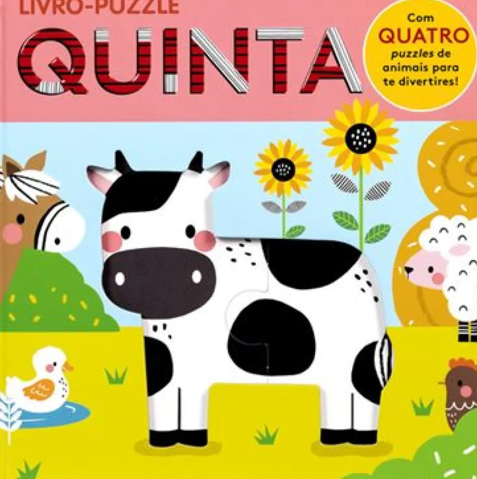 Porto Editora Atividades|Puzzles > Livro-Puzzle: Quinta - com Quatro Puzzles de Animais para Te Divertires!