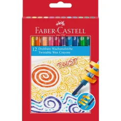 Faber Castell Lápis De Cor E Cera|Lápis Cor E Cera > Lápis Cera Jumbo Twist 12 unidades