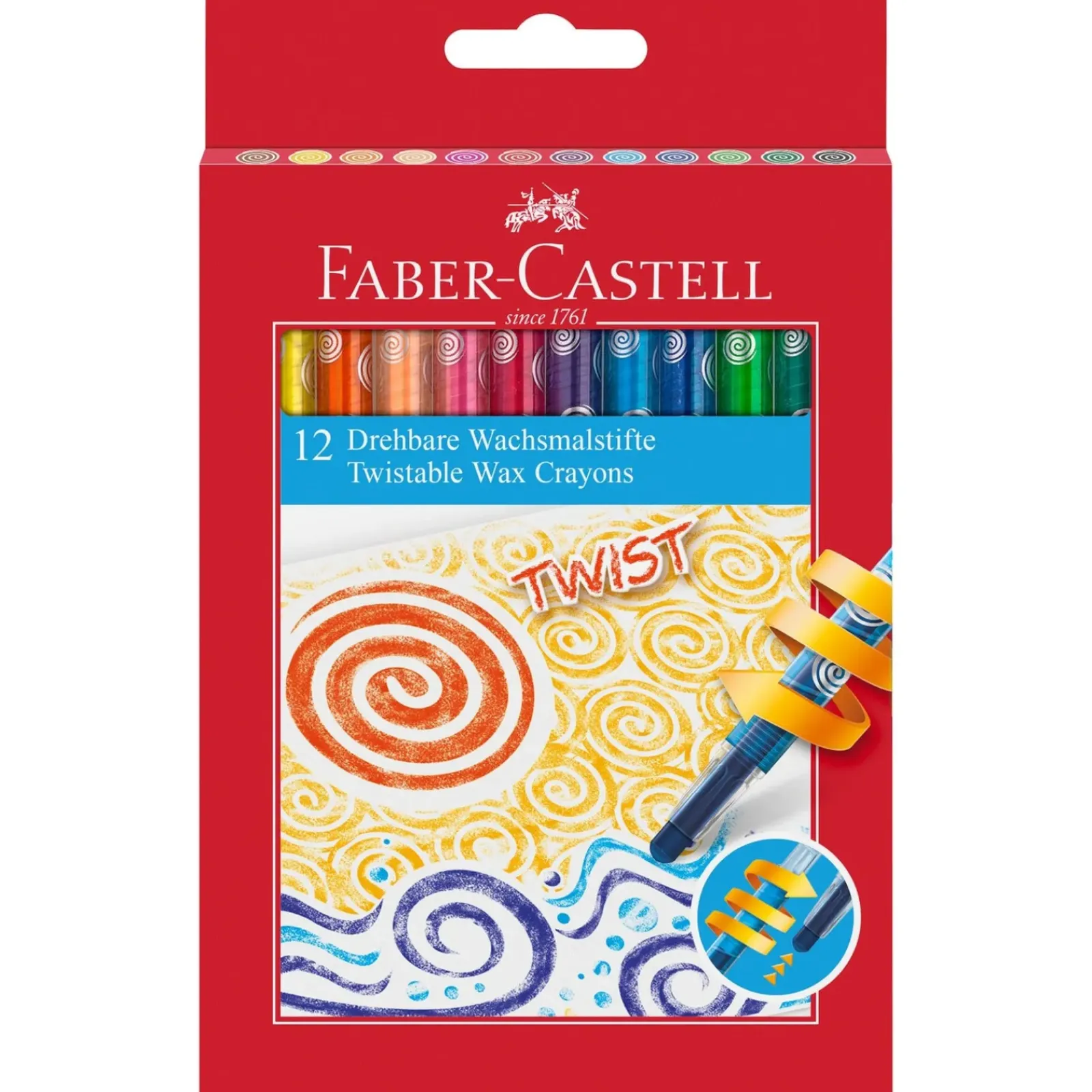 Faber Castell Lápis De Cor E Cera|Lápis Cor E Cera > Lápis Cera Jumbo Twist 12 unidades