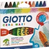 Hot Giotto Lápis Cera Maxi 12 unidades