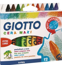 Hot Giotto Lápis Cera Maxi 12 unidades