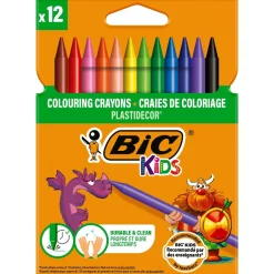 Bic Lápis De Cor E Cera|Lápis Cor E Cera > Lápis Cera Plastidecor 12 unidades