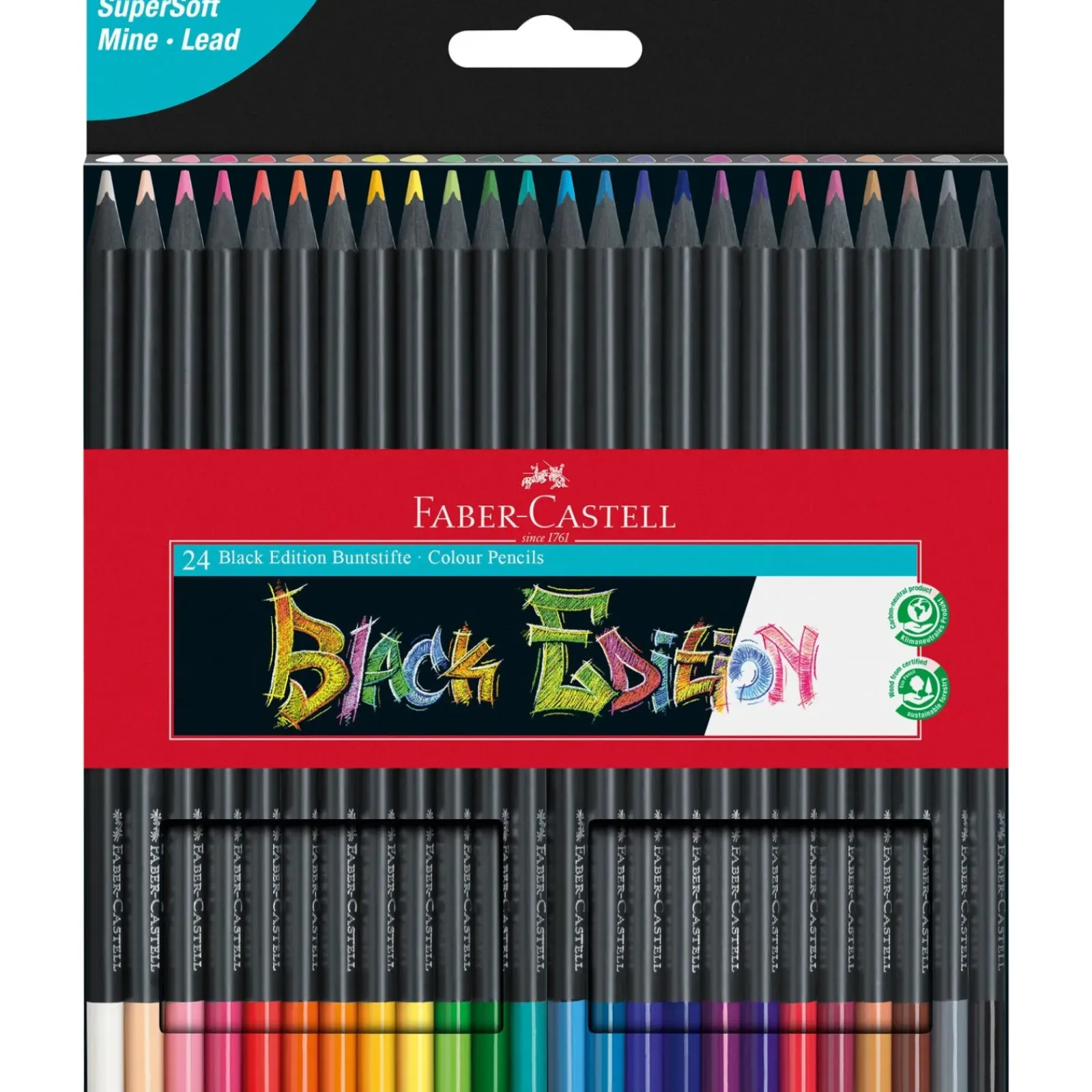 Outlet Faber Castell Lápis Cor Black Edition 24 unidades