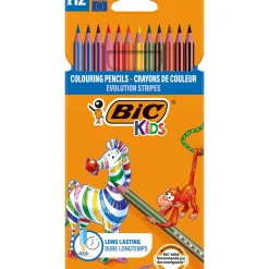 Bic Lápis De Cor E Cera|Lápis Cor E Cera > Lápis Cor Evolution Stripes 12 unidades Kid