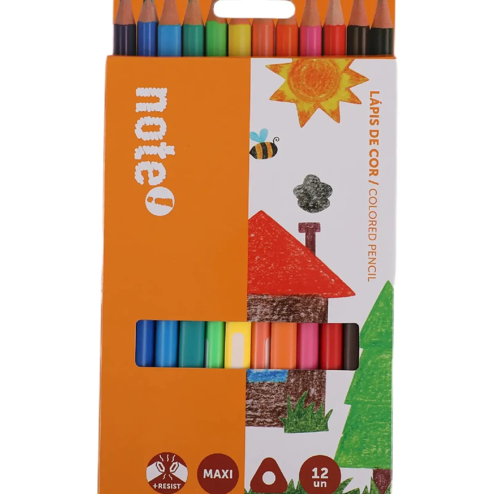 Note! Lápis Cor Resina Mega 12 Unidades