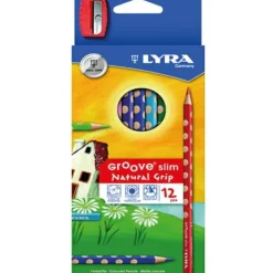 Lyra Lápis De Cor E Cera|Lápis Cor E Cera > Lápis Cor Slim+Afia Para Esquerdinos 12 Unidades