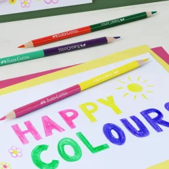 Faber Castell Lápis De Cor E Cera|Lápis Cor E Cera > Lápis Cor 12 unidades + 3 Lápis Bicolor + Afia