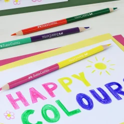 Faber Castell Lápis De Cor E Cera|Lápis Cor E Cera > Lápis Cor 24 unidades + 3 Lápis Bicolor + Afia