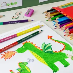 Faber Castell Lápis De Cor E Cera|Lápis Cor E Cera > Lápis Cor 24 unidades + 3 Lápis Bicolor + Afia