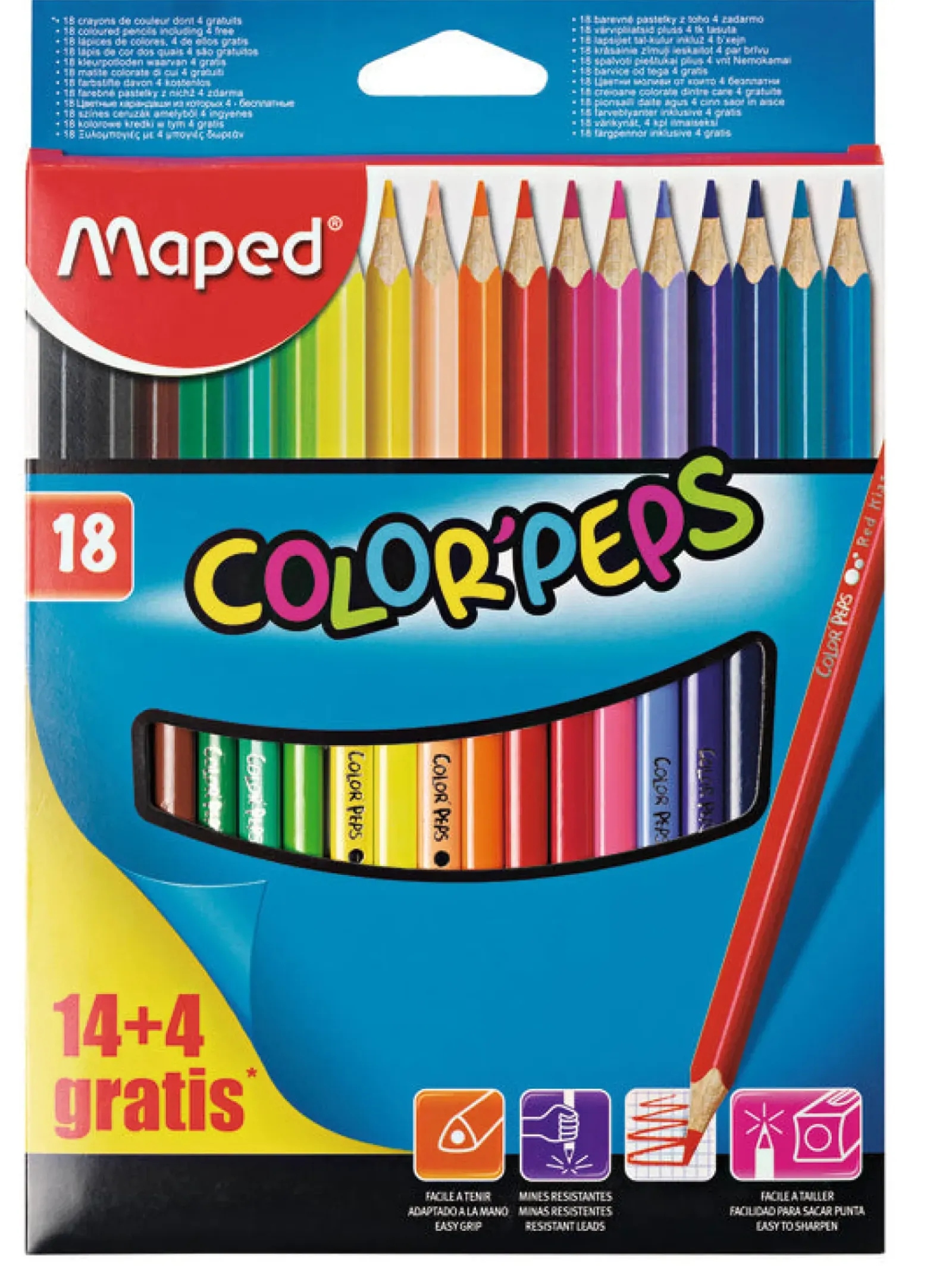 Outlet Maped Lápis Cor 14 Unidades + 4 Unidades Gratis