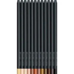 Faber Castell Lápis De Cor E Cera|Lápis Cor E Cera > Lápis de Cor Black Edition Tons Pele 12 Unidades
