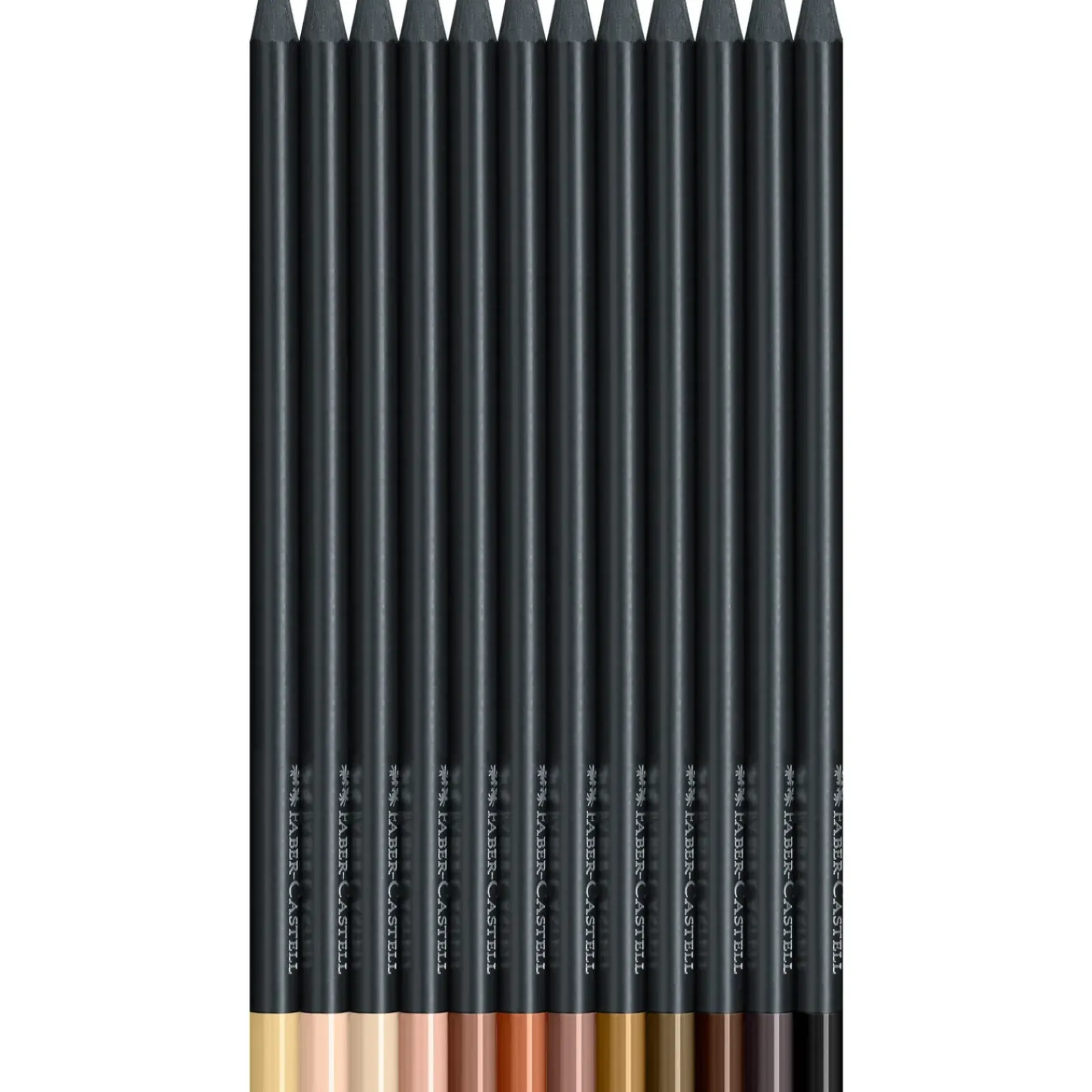 Faber Castell Lápis De Cor E Cera|Lápis Cor E Cera > Lápis de Cor Black Edition Tons Pele 12 Unidades