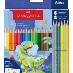 Hot Faber Castell Lápis de Cor Classic com Lápis Metal e Néon