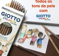 Best Giotto Lápis de Cor Stilnovo Skin Tones 12 Unidades