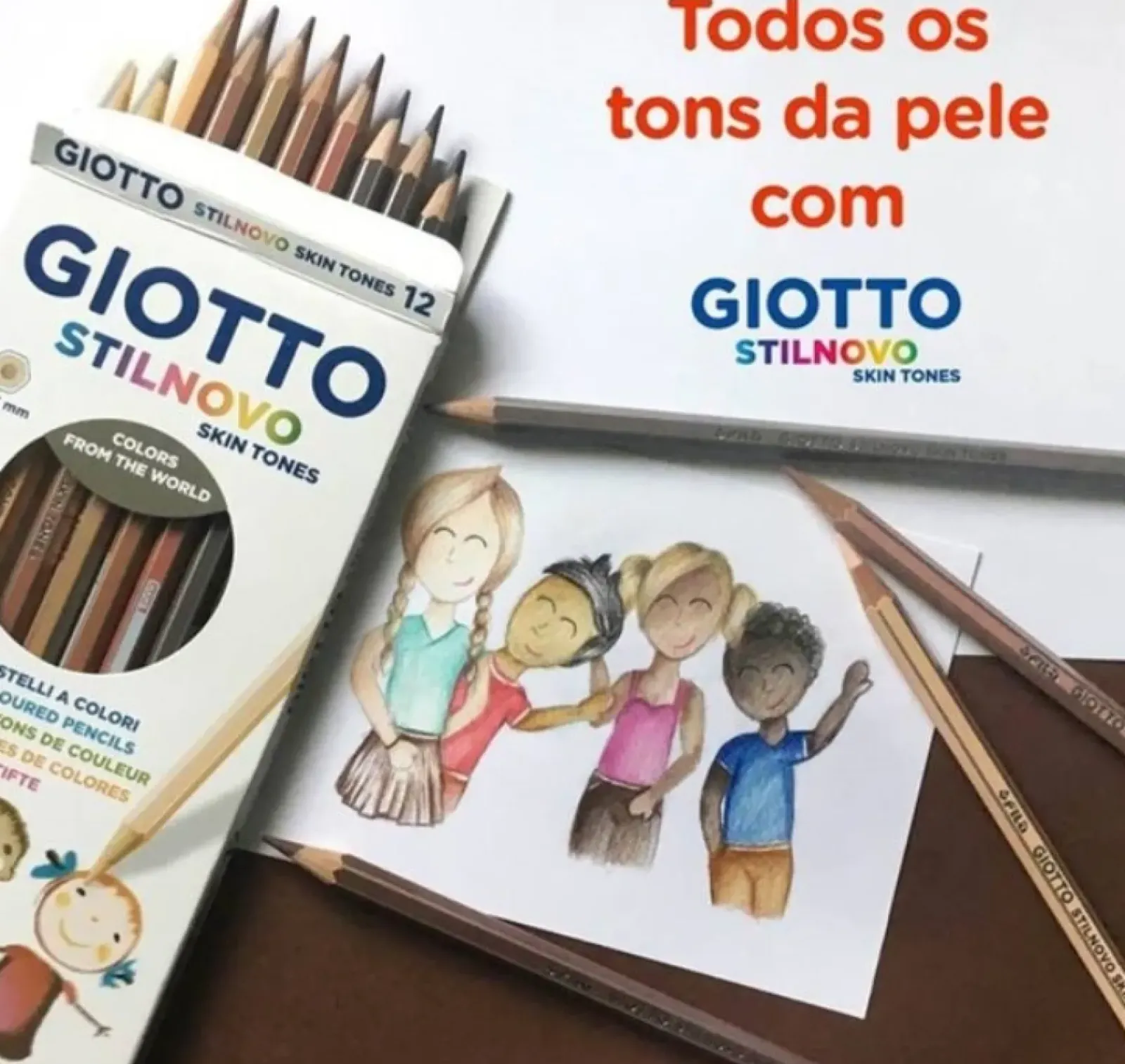 Best Giotto Lápis de Cor Stilnovo Skin Tones 12 Unidades