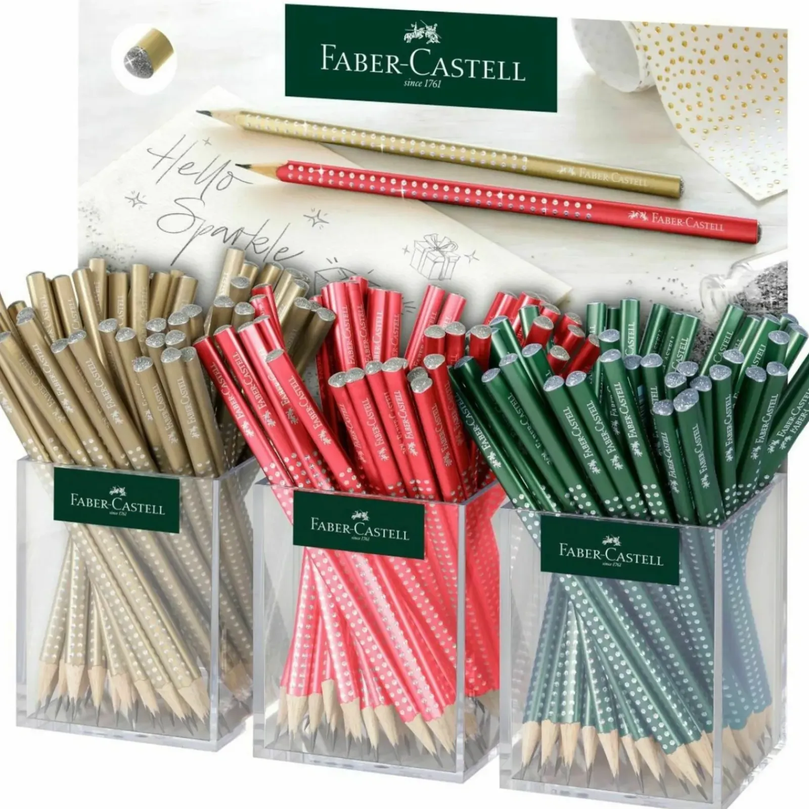 Faber Castell Lápis E Lapiseiras|Escrita > Lápis Grafite B Sparkle Pearl Dourado