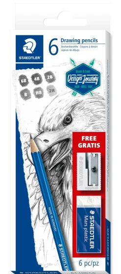 Discount Staedtler Lápis Lumograph 6 Unidades Afia+Borracha