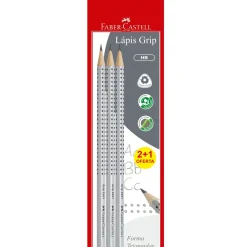 Best Faber Castell Lápis Triangular HB com Grip 3 unidades