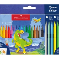 Hot Faber Castell Marcador de Colorir Dinossauro 18+6 Unidades