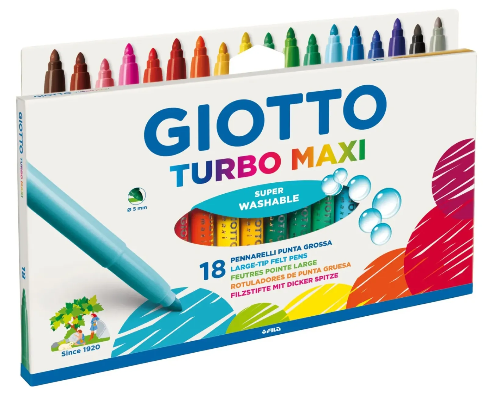Hot Giotto Marcador de Colorir Maxi 18 Unidades