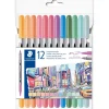 Staedtler Marcadores Colorir Duplo Pastel 12 Unidades