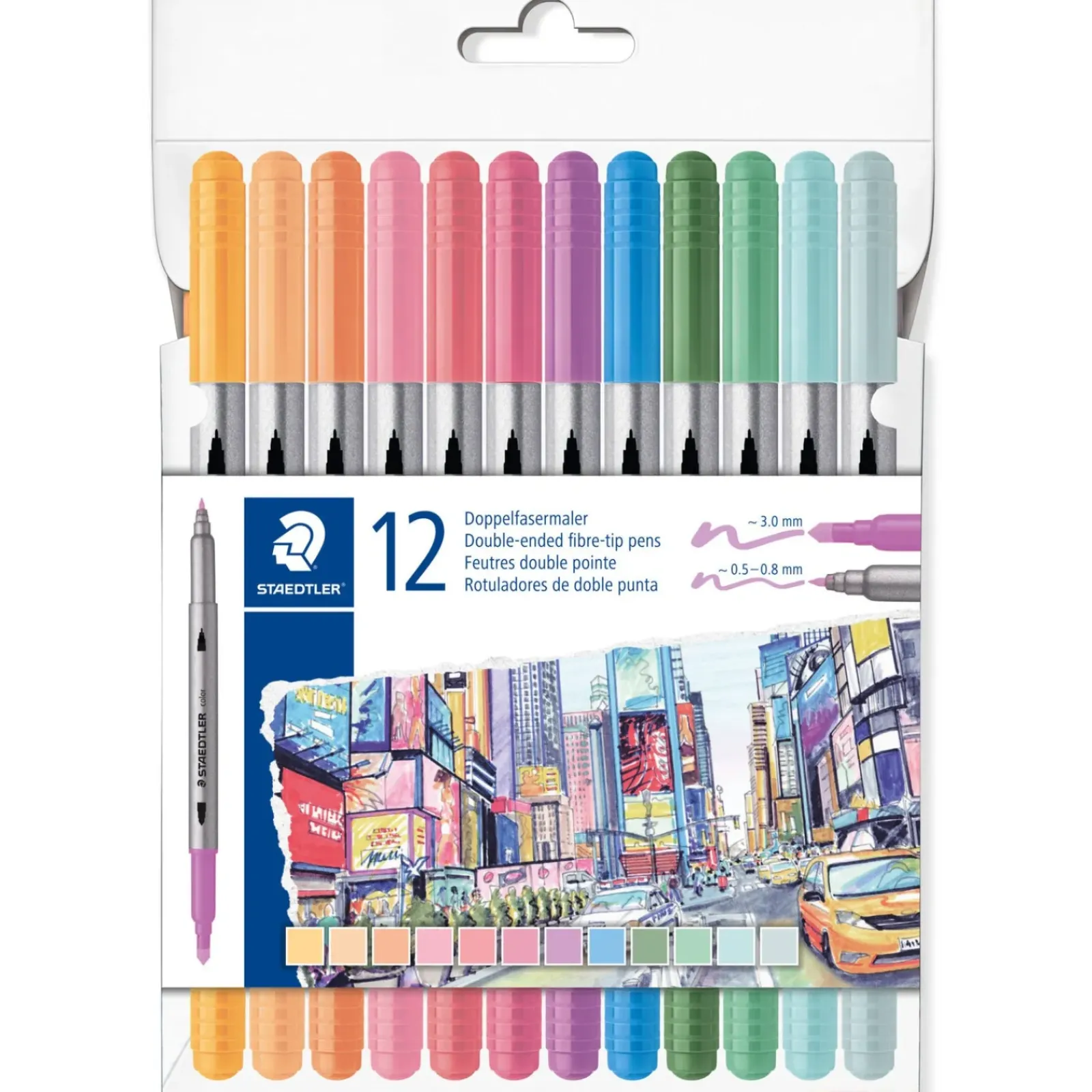 Staedtler Marcadores Colorir Duplo Pastel 12 Unidades
