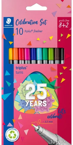 Staedtler Marcador Escrita Fineliner Triplus 10 unidades 25 Anos