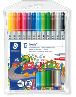 Staedtler Marcadores Colorir > Marcadores de Colorir com Ponta de 2 Cores 12 unidades Noris