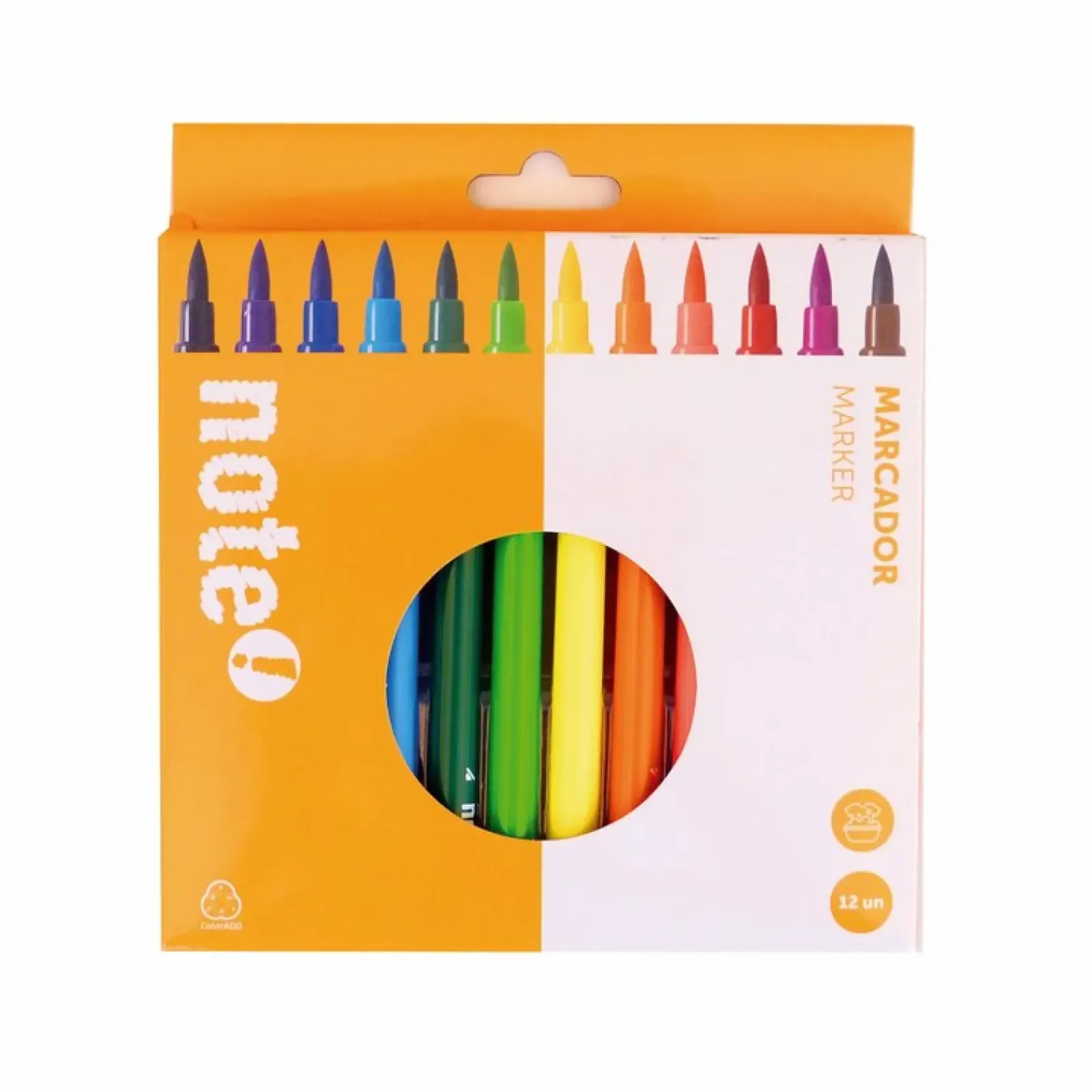Note! Marcadores de Colorir Laváveis 12 unidades