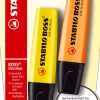 Hot Stabilo Marcadores Fluorescentes Amarelo e Laranja Boss