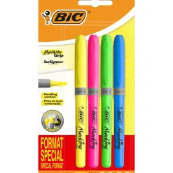 Bic Marcadores E Sublinhadores|Escrita > Marcadores Fluorescentes Grip 4 unidades